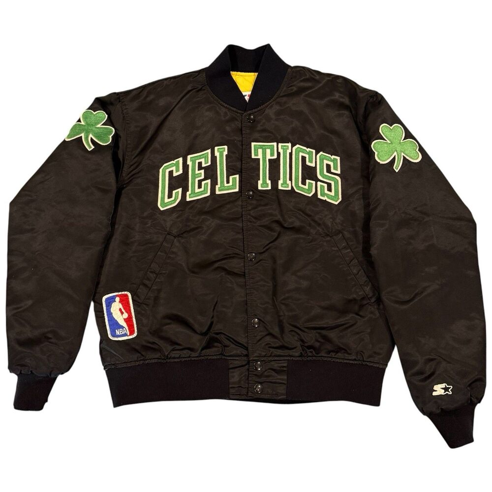 Starter Vintage Boston Celtics BLACK RARE L USA Satin Classic Jacket Original